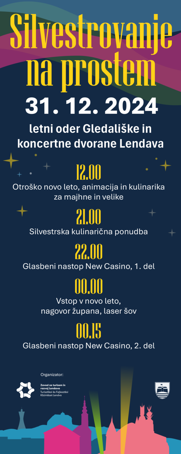 VABILO Silvestrovanje na prostem v Lendavi 2024 Gledališka in